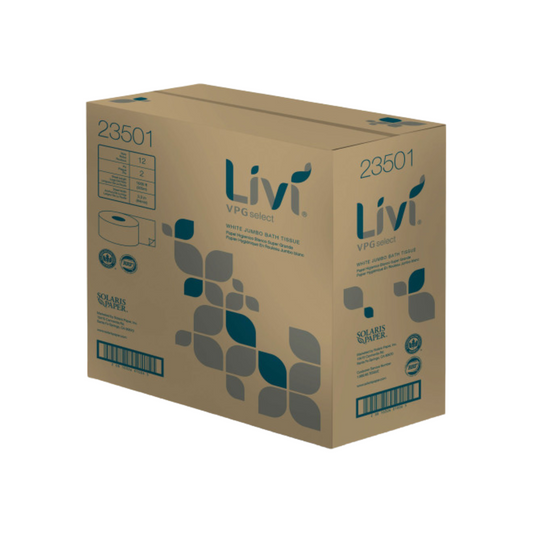 Livi® VPG Select Jumbo Bath Tissue 2-ply 1000' 12 Rolls / Case