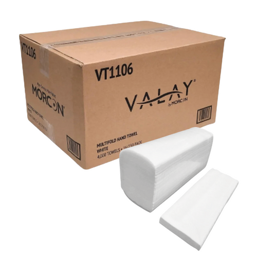 Morcon Multifold Towels White 16 packs (4,000pcs/cs) VT1106