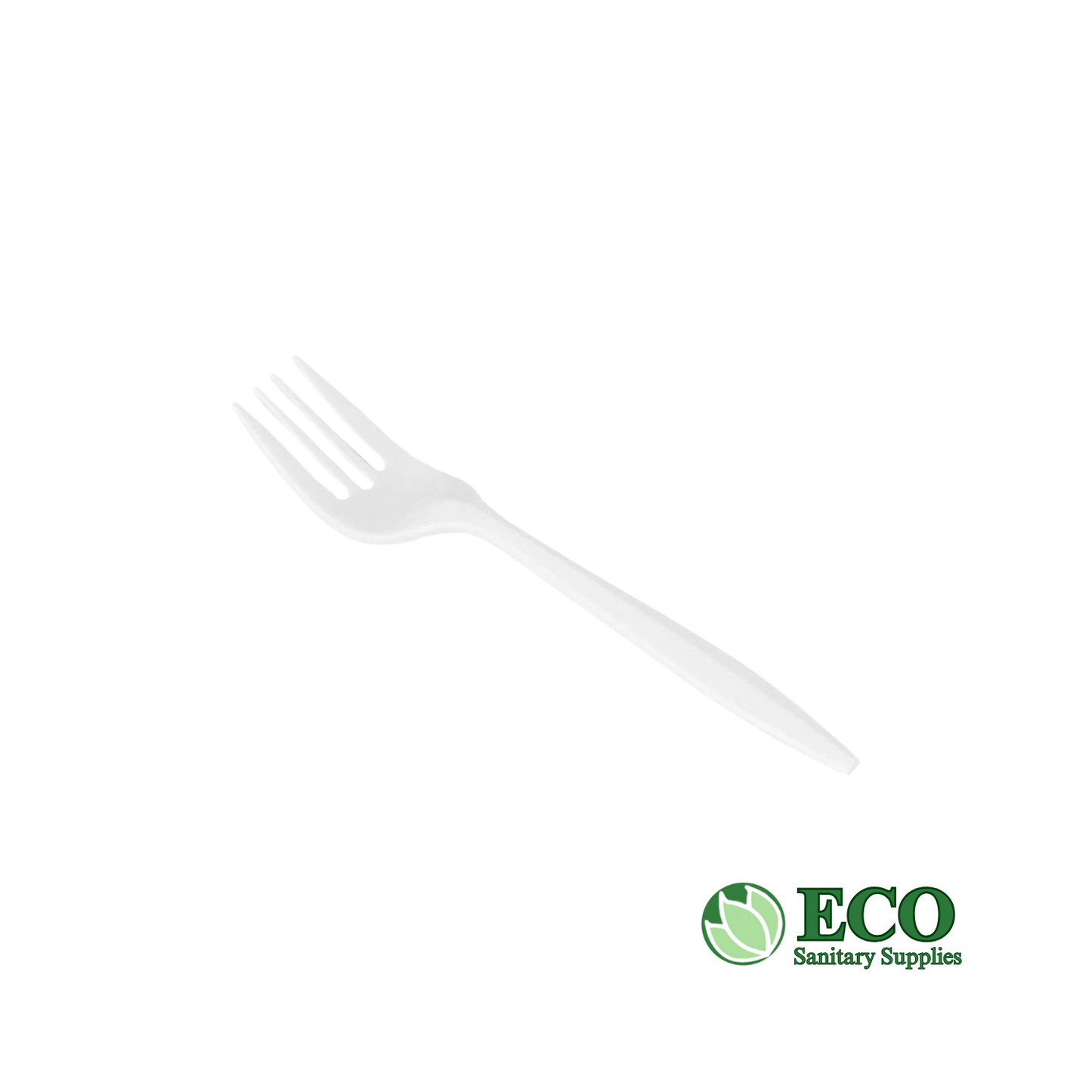 Plastic Medium Fork White 1000/cs