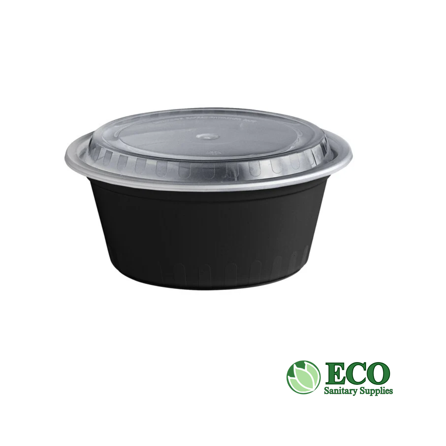 38oz Plastic Food Round Container w/Lid 150/Case