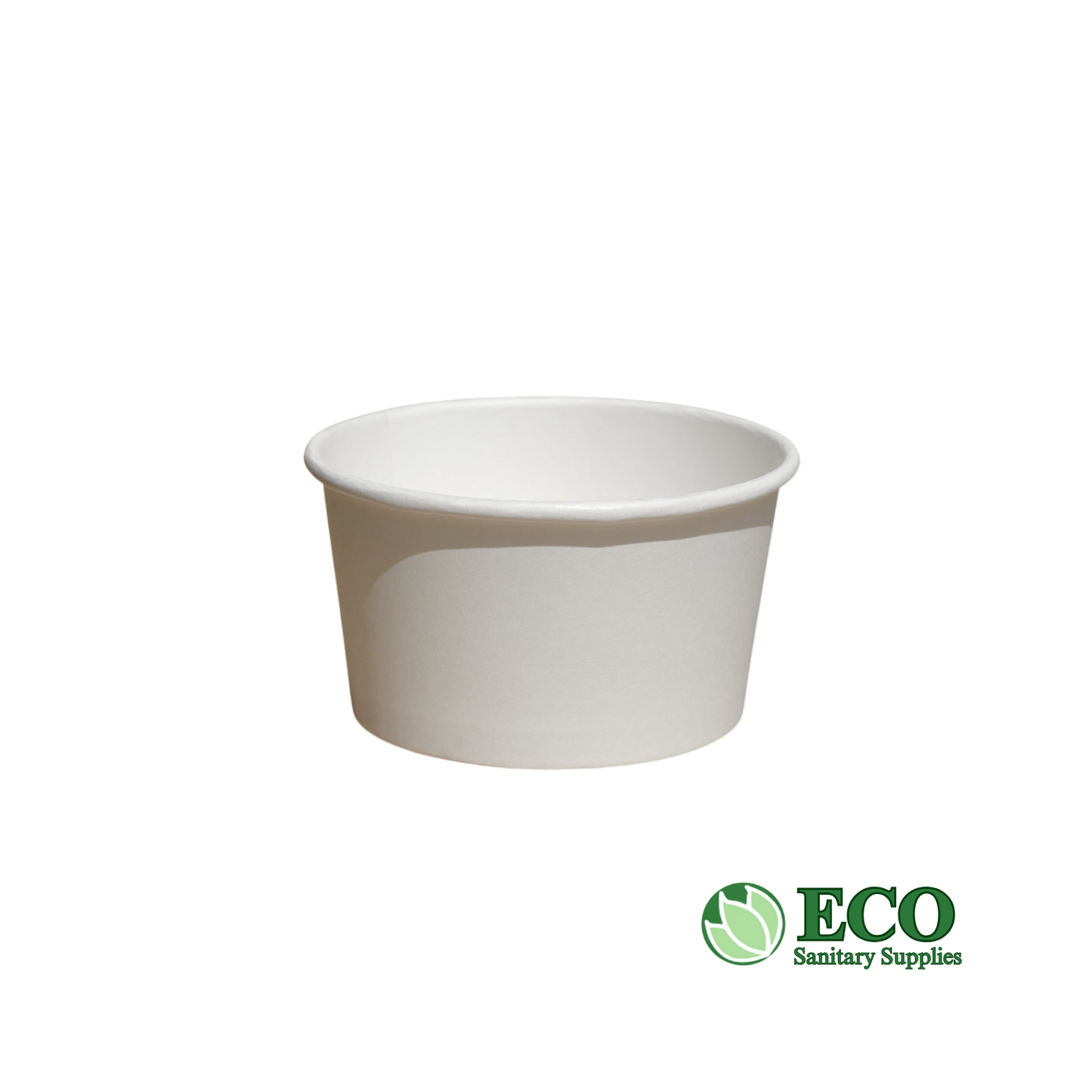 Wellcare 12oz PLA Lined White Paper Food Soup Container 500 Cups / Case (115mm Lids)