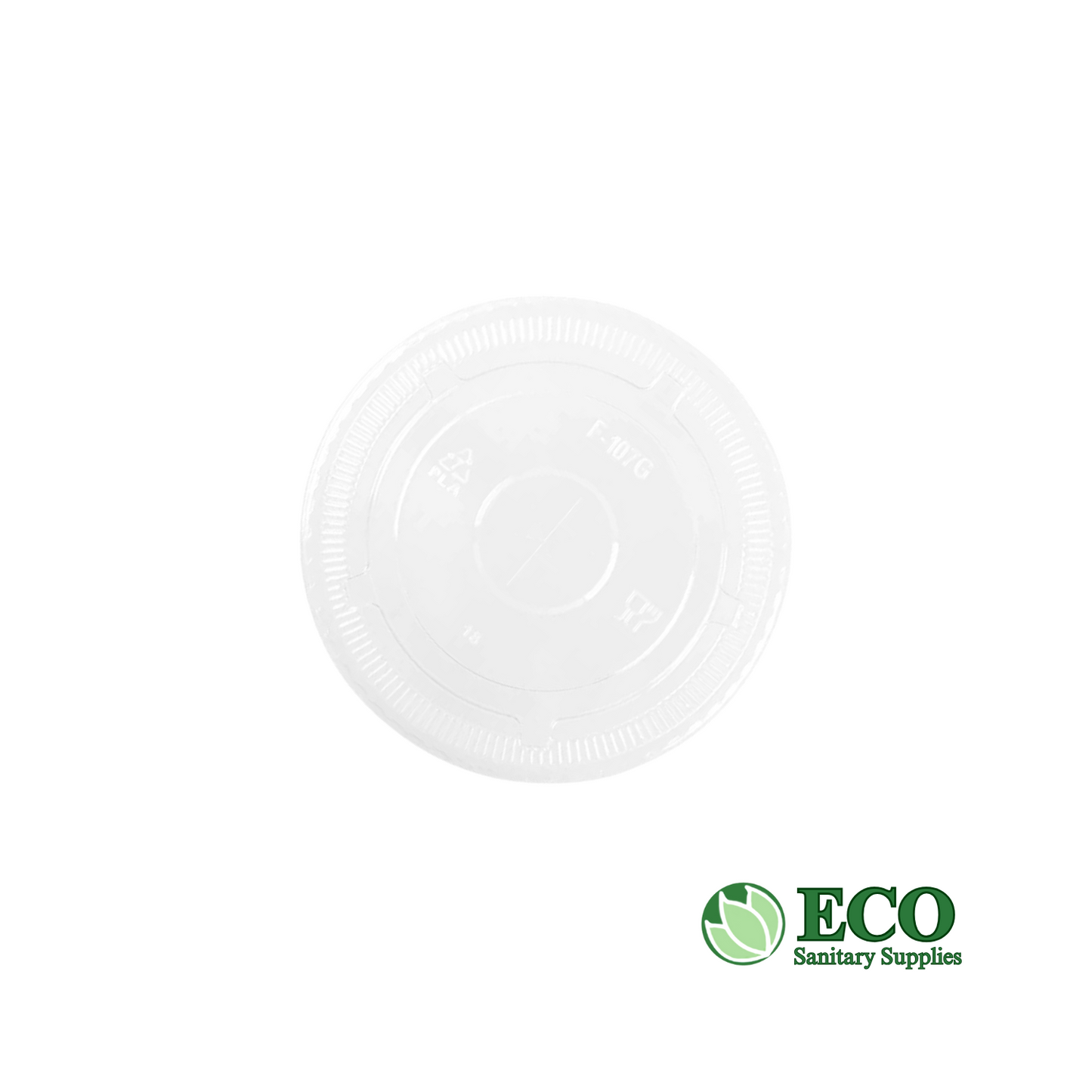 PET Flat Lids 107mm Hole, 500 Lids / Case