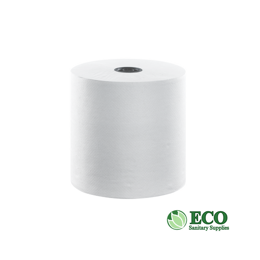 Clea Roll Towel Premium Recycled White 6 Rolls / Case