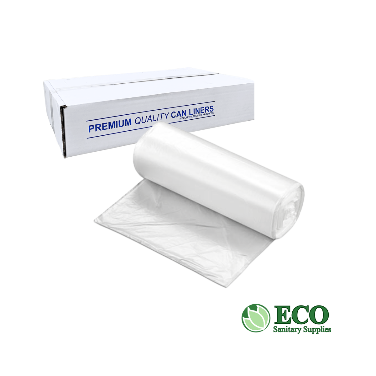 Trash Liners 40in x 48in, 22 Mic, Natural 150/Case