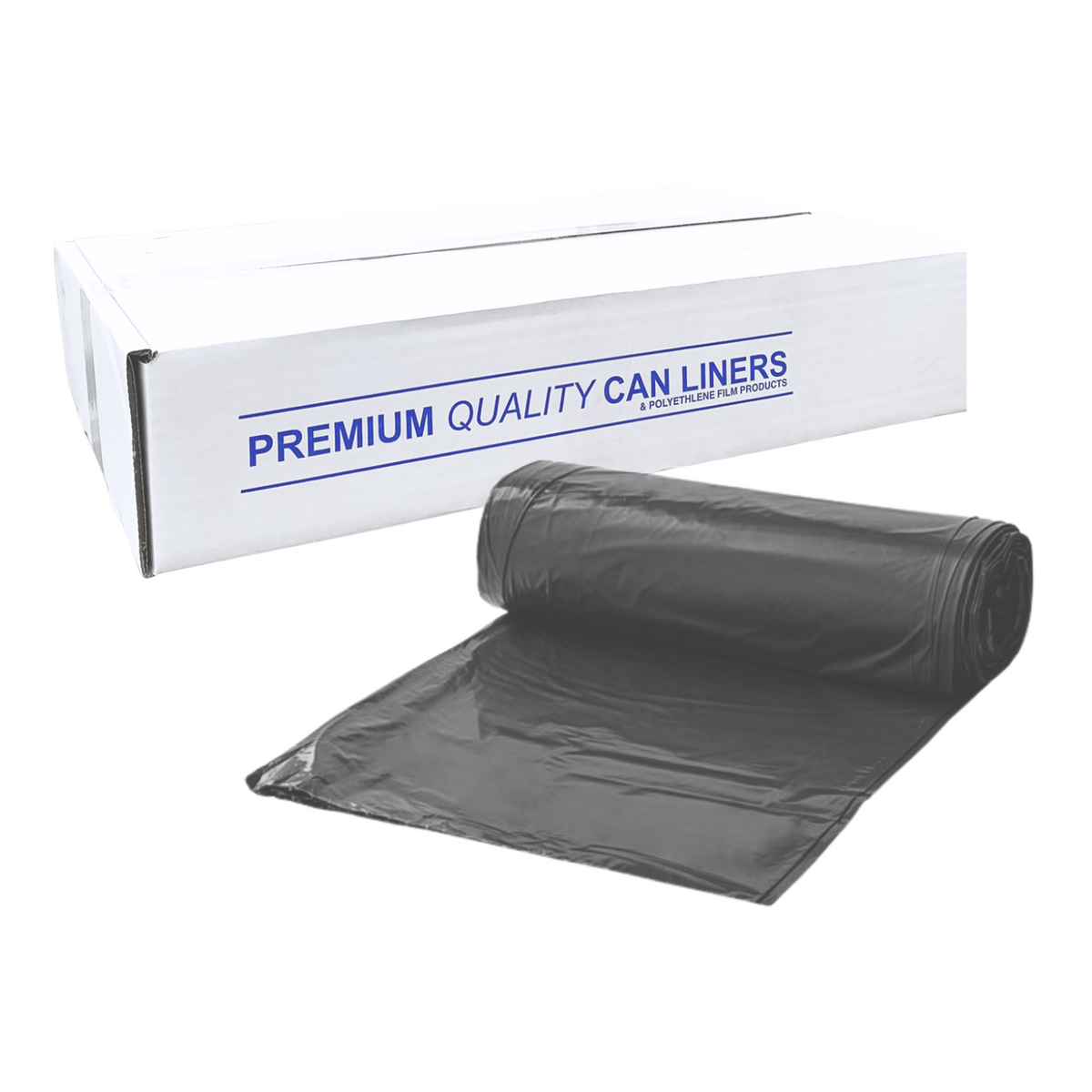 Trash Liners 38x60in 1.7Mil Black 100/cs