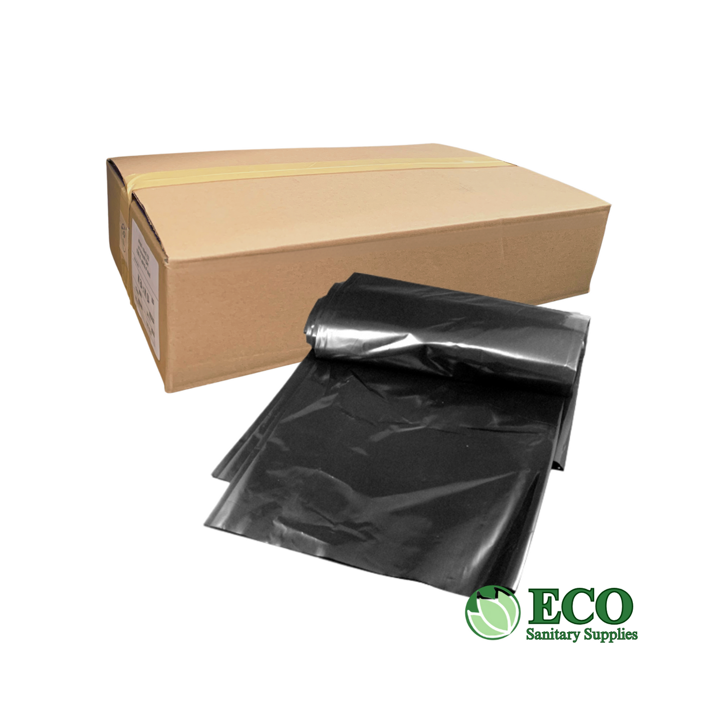 Trash Liners 40x46in 1.3Mil Black 200/cs (Flat Pack)