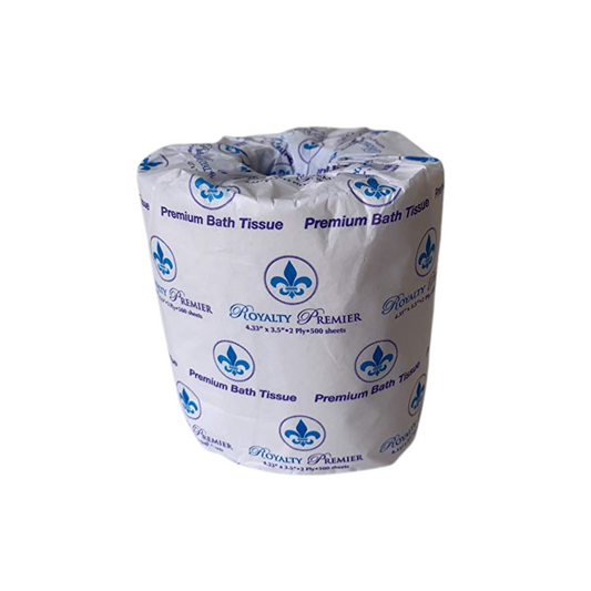 Royalty Premier Bath Tissue Paper 500 Sheets 96 Rolls / Case