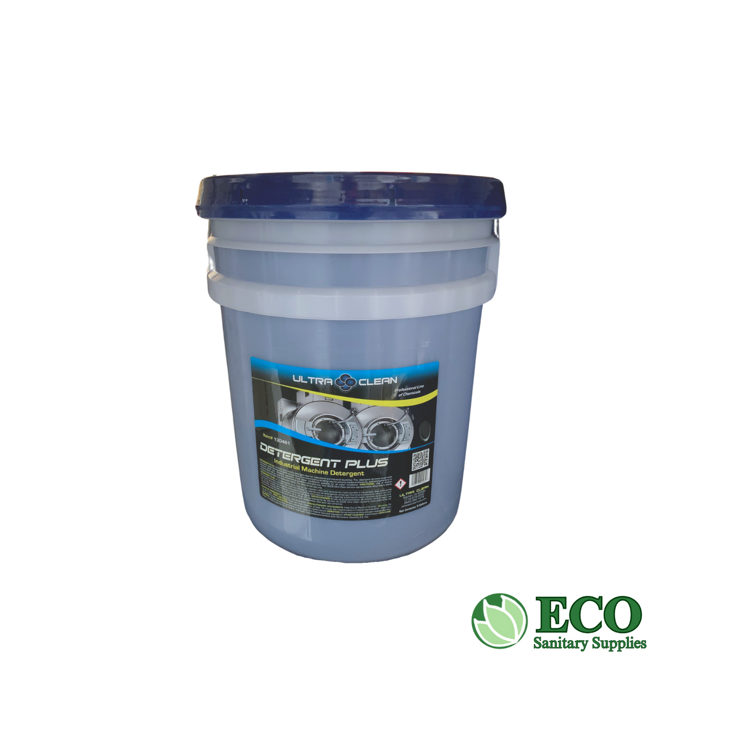 Detergent Plus Industrial Machine Laundry Detergent 5 Gallon Pail (Blue)