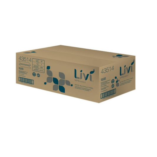 Livi® VPG Select Multifold Towel 1-ply 250 sheets 16 Packs / Case