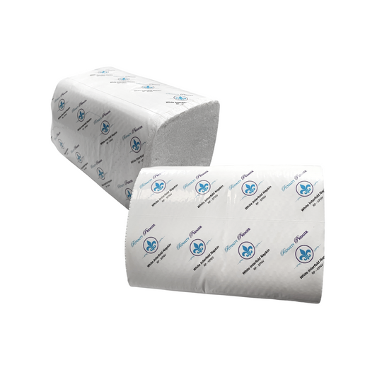 Royalty Premier White Interfold Napkin, 2-ply, 24/250 6,000 Napkins / Case