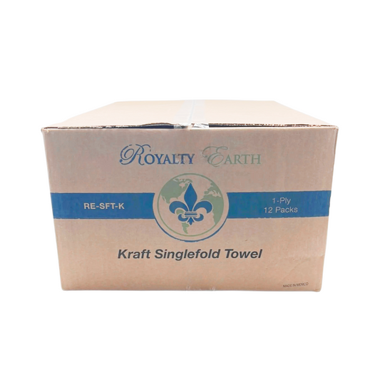 Royalty Kraft Singlefold Towel 12/334 4008 Sheets / Case