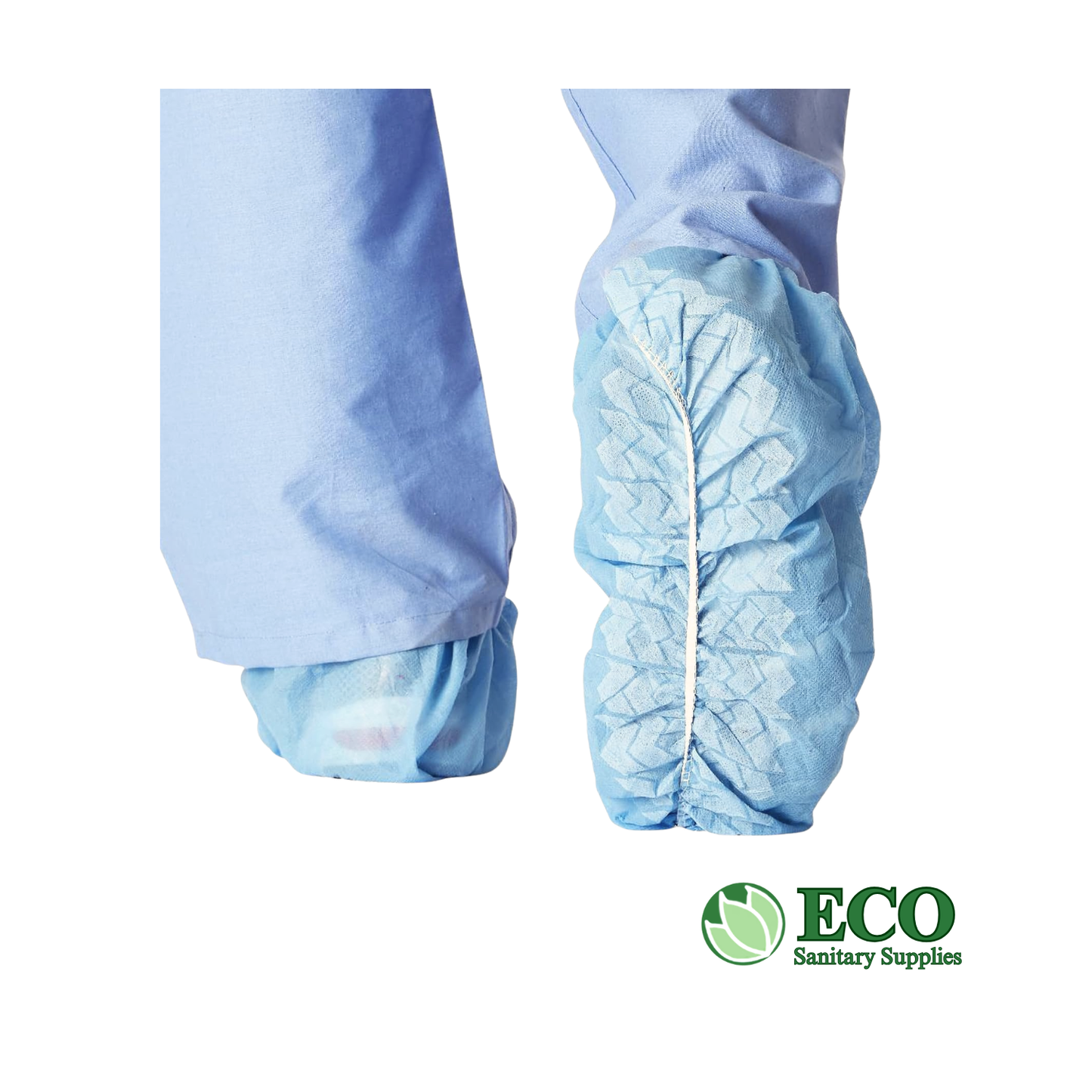 Shoe Cover Blue Polypropylene Spun Bond, Non Skid Tread, Large, 400/cs