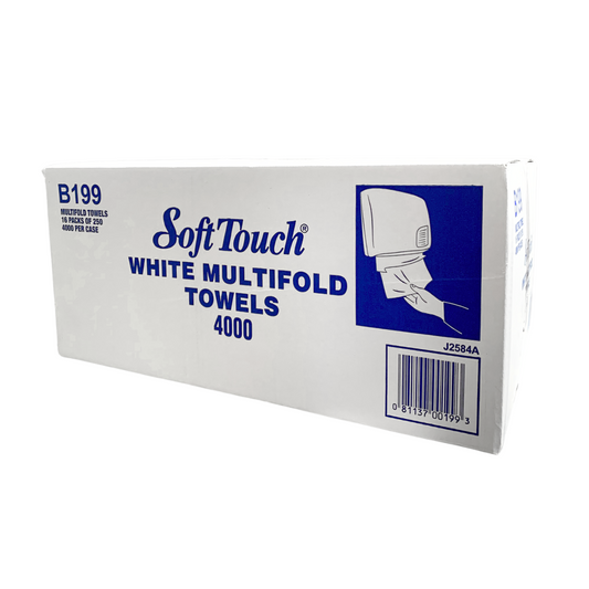 SoftTouch Multifold Towel White 16/250 4000 Towels / Case