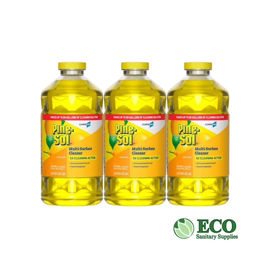 CloroxPro Pine-Sol Multi-Surface Cleaner, Lemon Fresh, 80 Fl Oz, Pack Of 3 Bottles