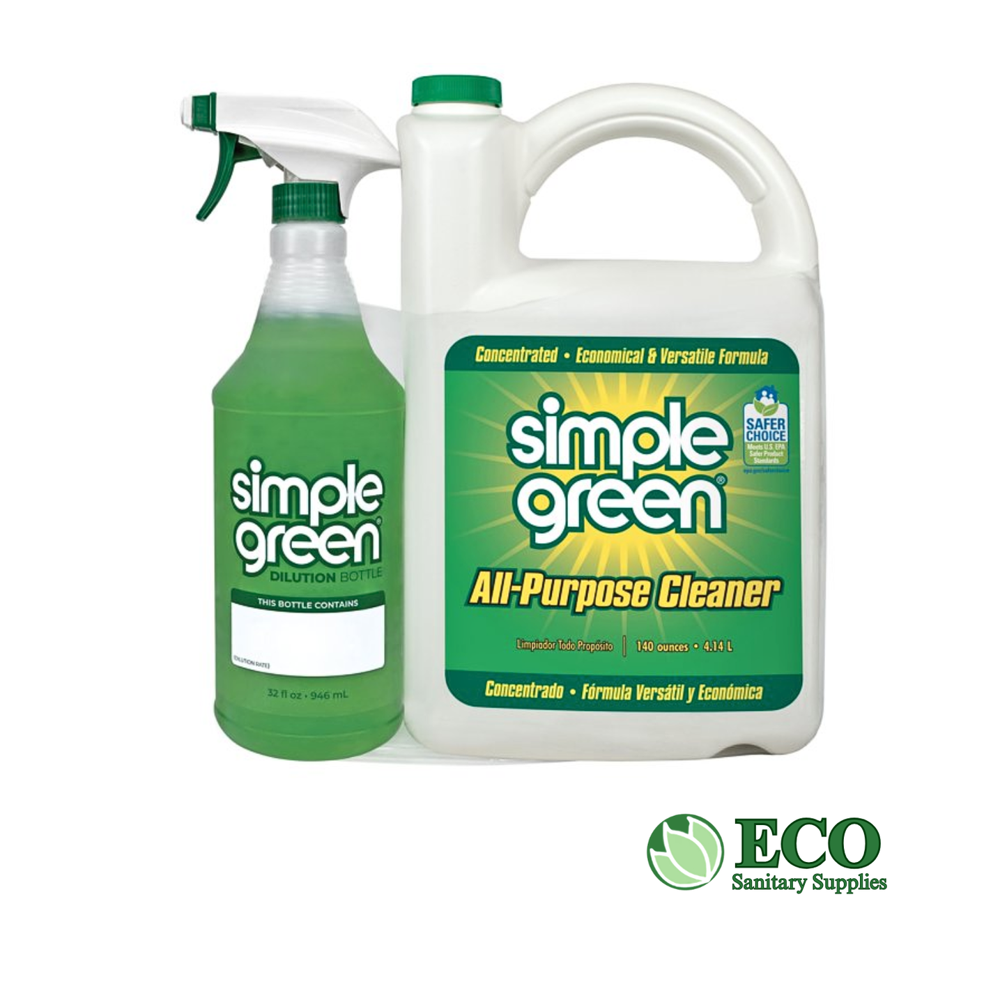 Simple Green All-Purpose Cleaner, Concentrated, 32 fl oz + 140 fl oz Refill