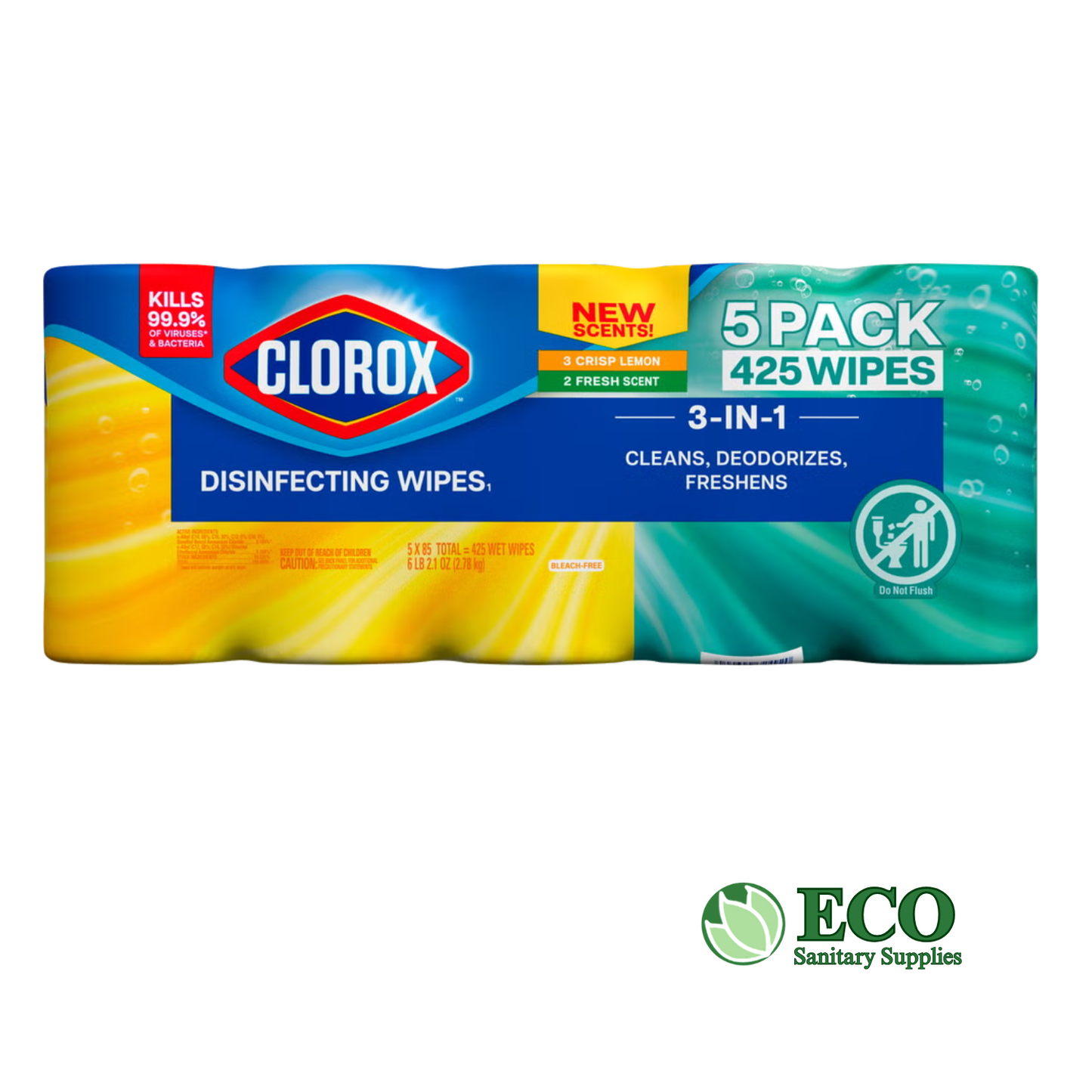 Clorox Disinfecting Wipes 425 Wipes 5/Cs