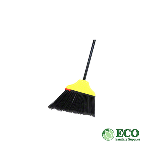 Plastic Angle Broom 12in Head 43in Metal Handle Black