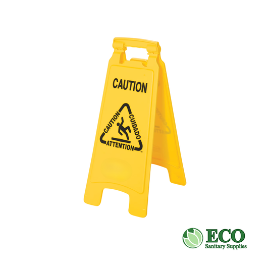Wet Floor Caution Sign 26in Yellow 'A'
