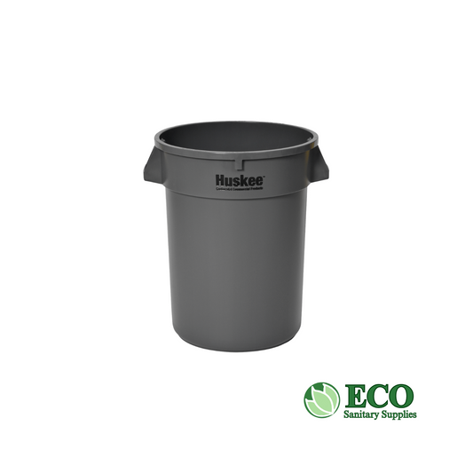 Continental Huskee Round Trash Can Gray 32 Gallon Each