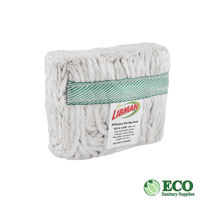 Libman #24 Wet Mop Head - Cut-End Cotton (White) 1.25" HB