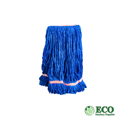 Libman Medium Blended Looped-End Wet Mop Head (Blue) 1.25" HB