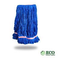Libman Medium Blended Looped-End Wet Mop Head (Blue) 1.25in HB