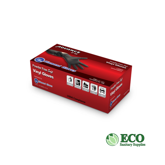 Vinyl Powder Free Glove Black 1000/cs Medium