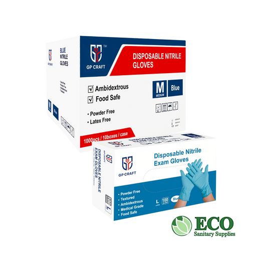 Blue Nitrile Gloves GP2005BL-GP2009BL Series (XS-XL) 1,000 / Case