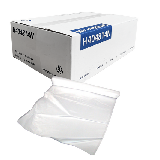 Trash Liners 40x48in 14Mic Natural 250 Liners / Case