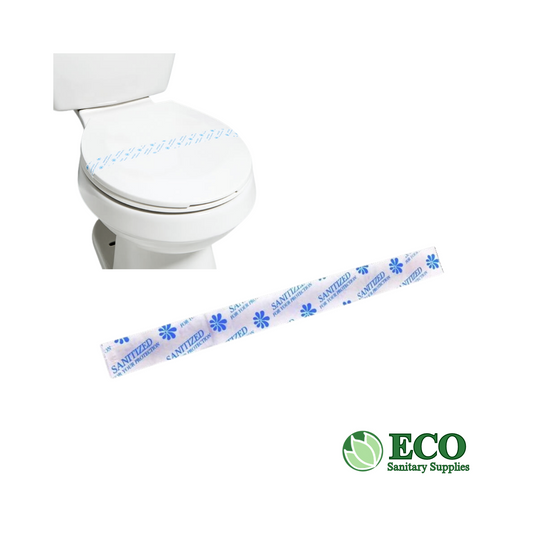 Toilet Seat Band, Paper, Blue/White, 16' x 1-1/2' 1000/cs