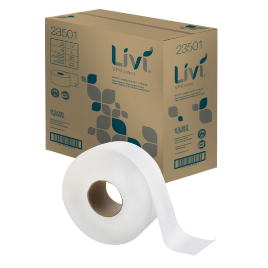 Livi® VPG Select Jumbo Bath Tissue 2-ply 1000' 12 Rolls / Case