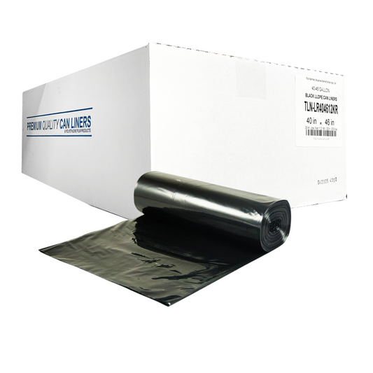 Trash Liners 40x46in 1.2Mil Black 200/cs (Star Seal Coreless) 40-45 Gallon