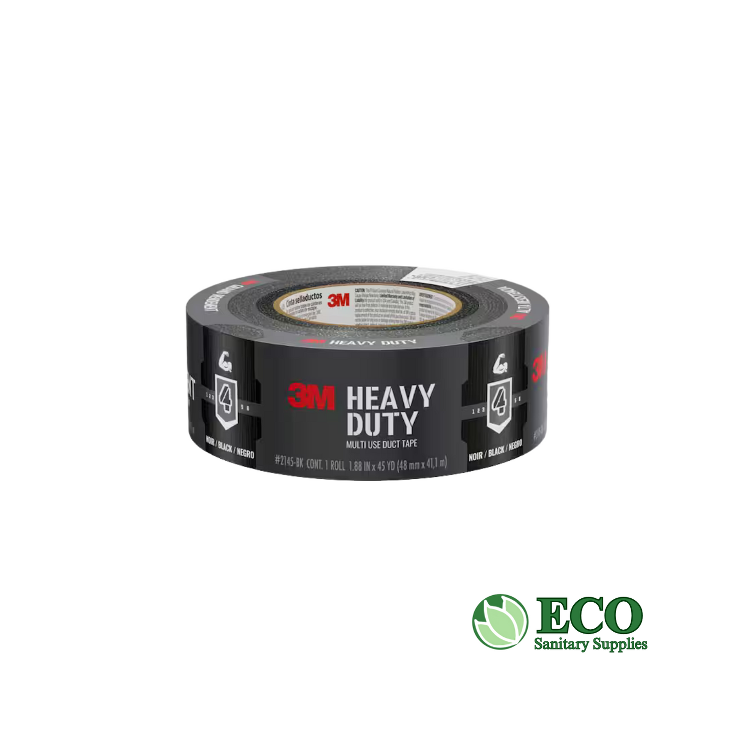 3M Multi-Use Colored Duct Tape, Black with Strong Adhesive and Water-Resistant Backing