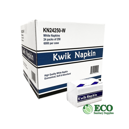 Kwik Napkin V-fold 2-ply 24/250 6000 sheets/cs KN24250W