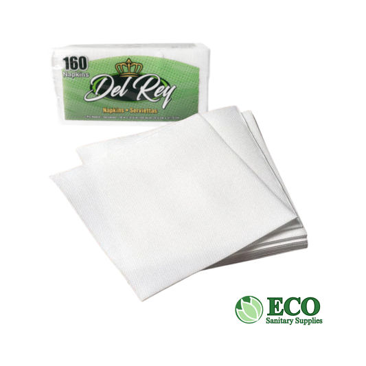Del Rey 1-ply Luncheon Napkin 18/160 2880 sheets/cs