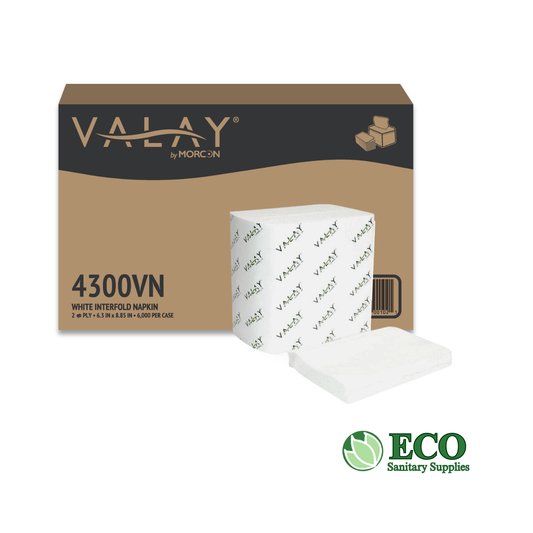 Valay Dispenser Napkin White Interfold 2-Ply (6000 per case)