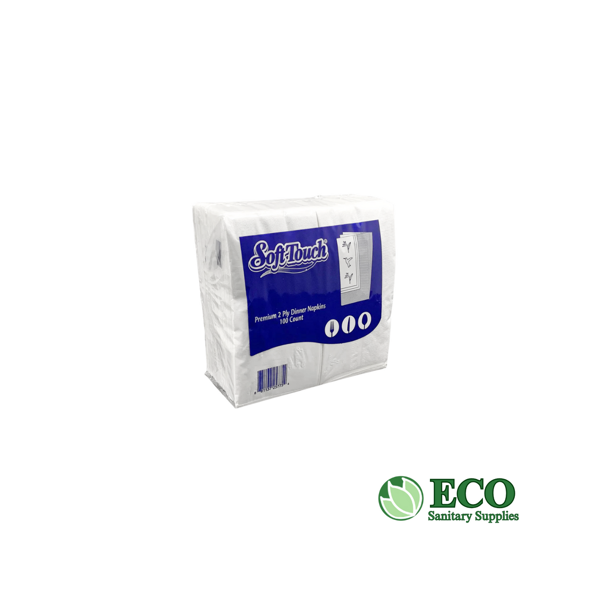 Soft Touch 1/8 Fold 2-Ply Dinner Napkins