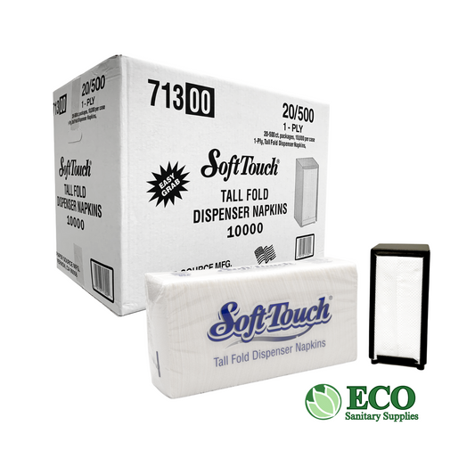 SoftTouch Tall Fold Dispenser Napkin 1-Ply 20/500 10000/cs