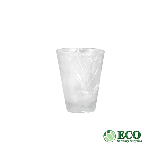 9oz Plastic Cups Individually Wrapped 1,000 Cups / Pack