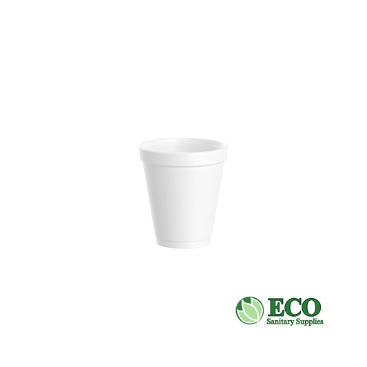 Dart 8oz White Foam Cups (8J8) 1000 Units / Case