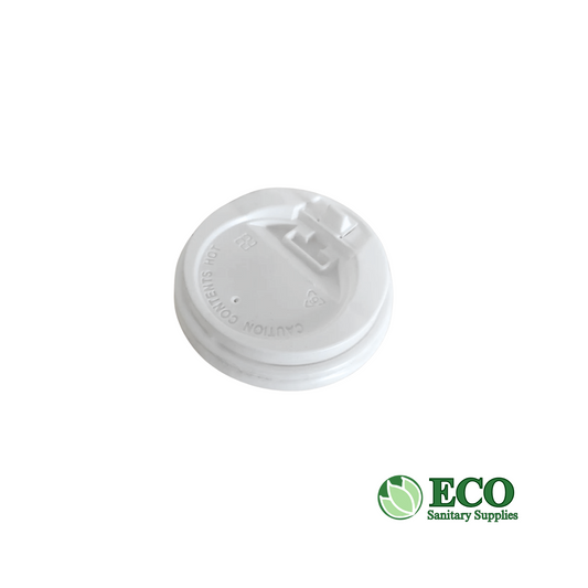 Three Leaf 80mm Diameter Lockable Sipper Lids White (20 Packs Of 50) 1,000 Lids / Case.