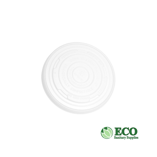 Wellcare 115mm CPLA Flat Lids for Soup Containers 500 Lids / Case