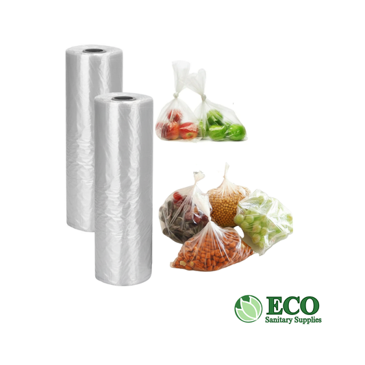 Wellcare Produce Bag 12.5mic HDPE 11inx14in 350pc/Roll, 4 Rolls/Case