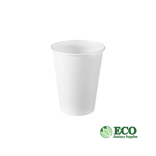 Wellcare 8oz Paper Hot Cup, White, 1000 Cups / Case