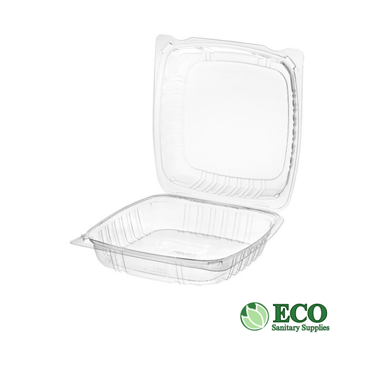 Wellcare Clear PS Hinged Container 9x9x3in 200pcs/cs