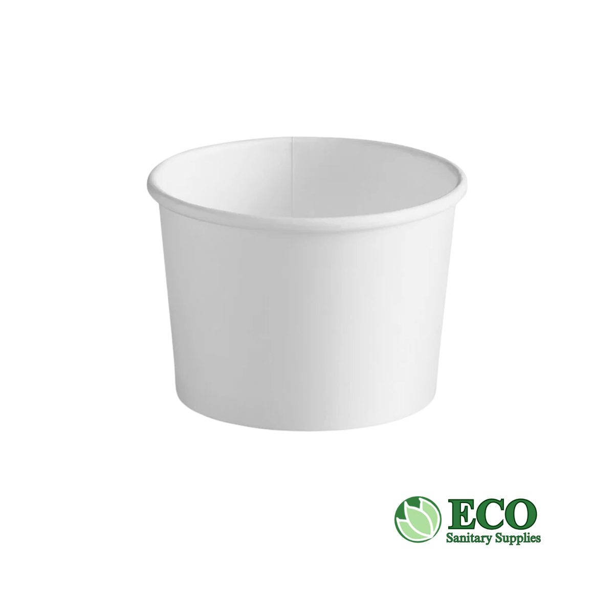 Wellcare 12oz (100mm Lids) White Paper Food Cup 1000pcs/case