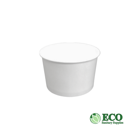 Wellcare 12oz White Paper Food Soup Cup (use 96mm Lids) 1,000 Cups / Case
