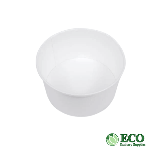 Wellcare 24oz (142mm Lids) White Double Poly Paper Food Soup Cup 600pcs/case