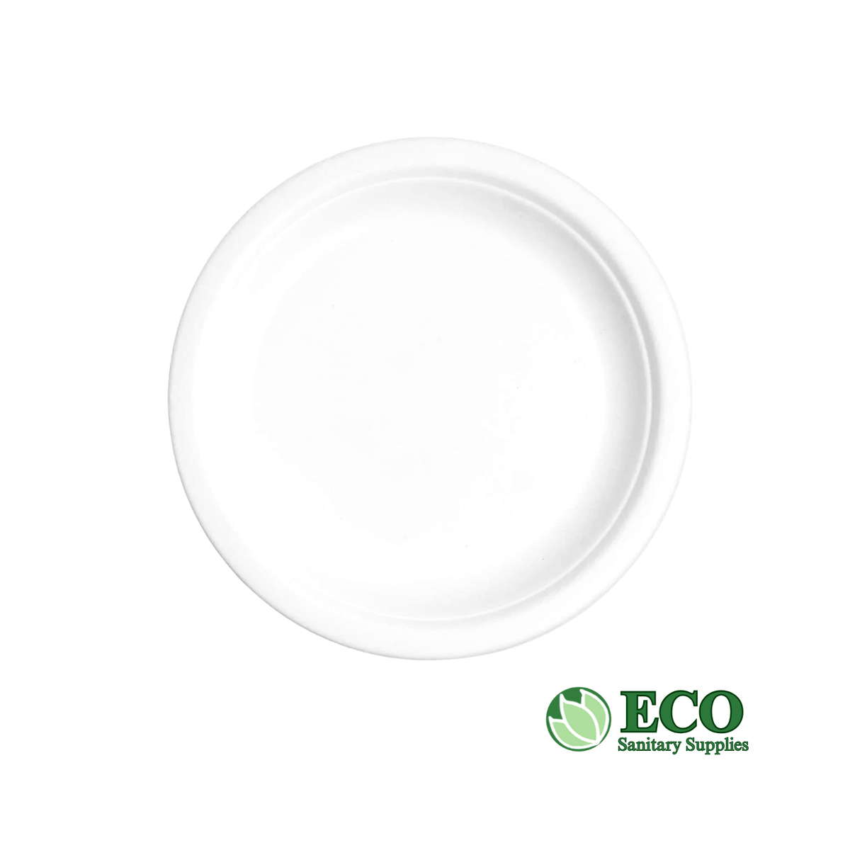 Wellcare 7in Sugarcane Round Plate Natural 500pc/case