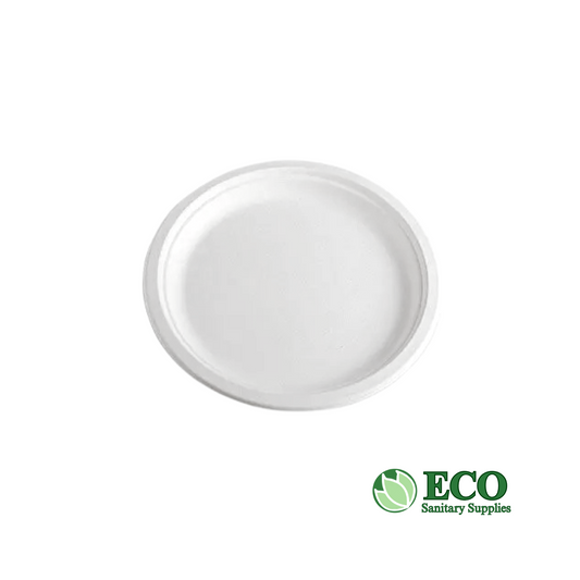 Wellcare 10in. Sugarcane Round Plate Natural 500 Plates / Case